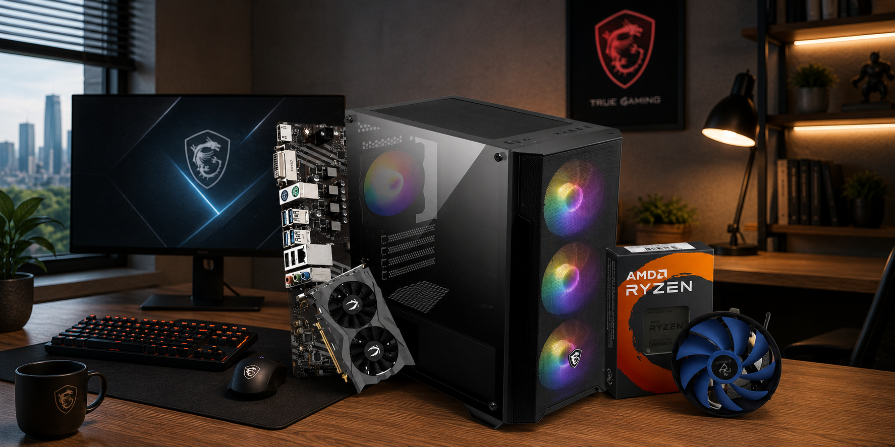 🖥️ Pc Gamer Apex R501 – Ryzen 5 3600, RTX 4060, 16Go RAM, SSD 512Go au meilleur prix en Tunisie